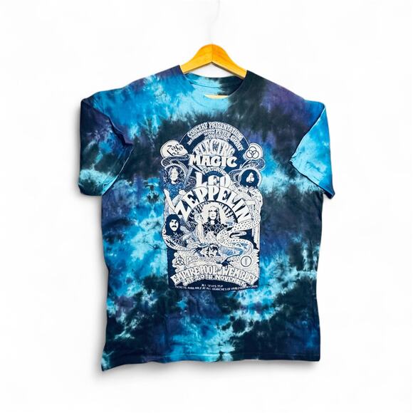 LED ZEPPELIN-WEMBLEY 71-PAGE PLANT-TIE DYE T-SHIRT XL Page,Plant,Bonham,Jones - Picture 2 of 6